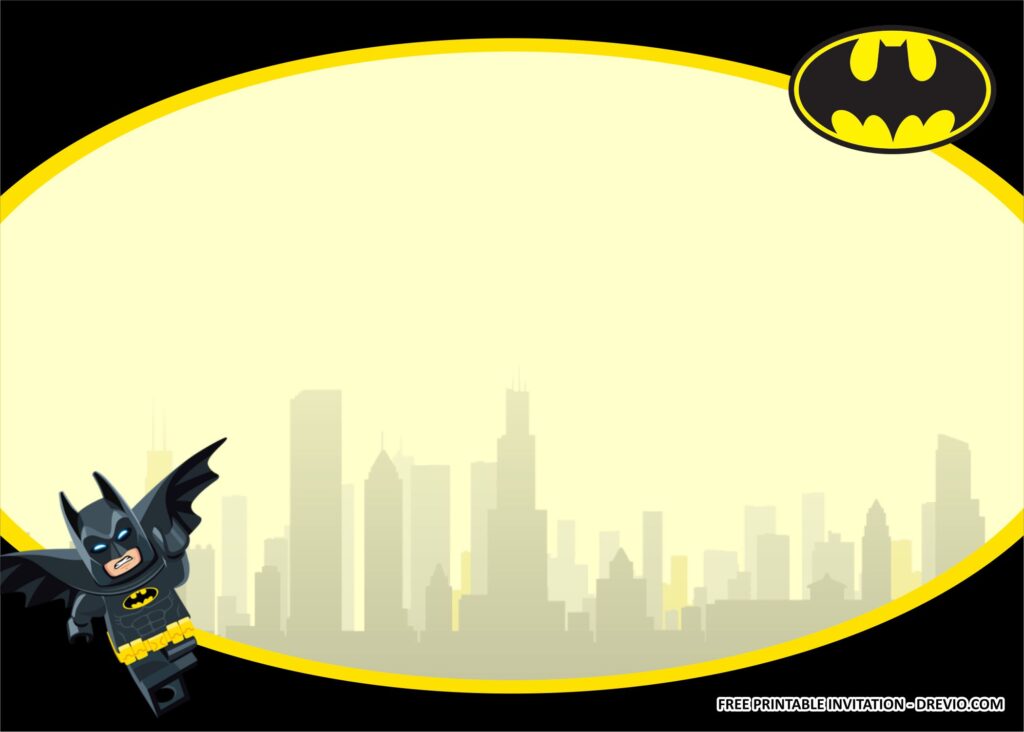 Lego Batman Invitation Templates 1