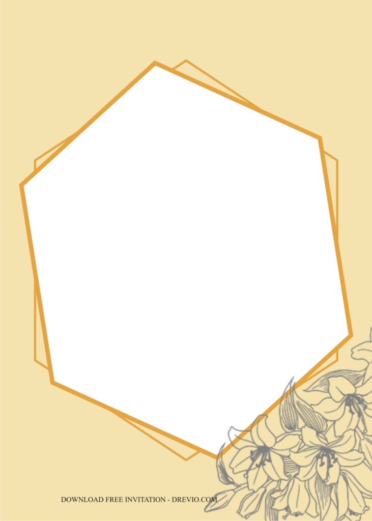 Line Flower Rustic Invitation3 1