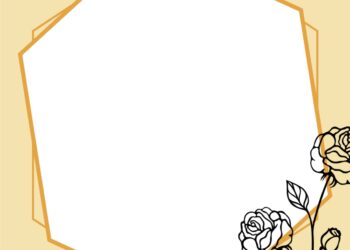 Line Flower Rustic Invitation4 1