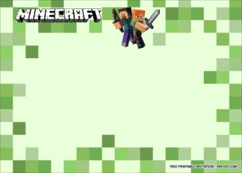 Minecraft Invitation Templates 2