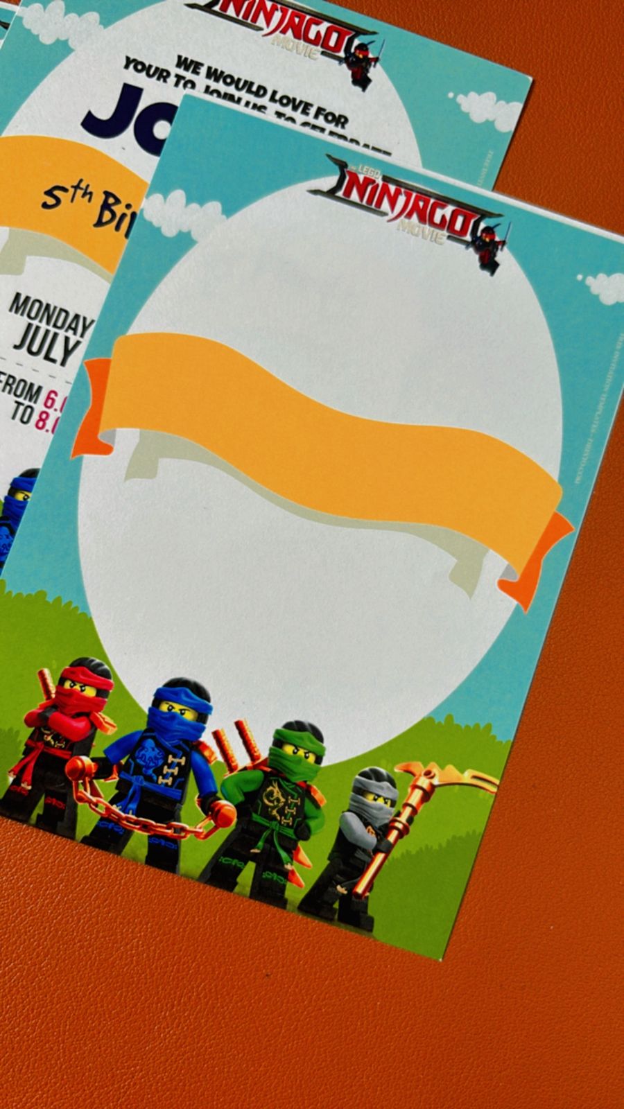 Ninjago Invitation