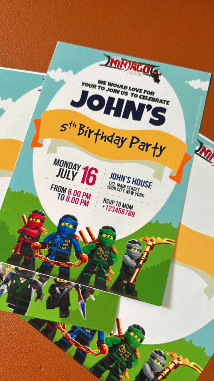 Ninjago Invitation