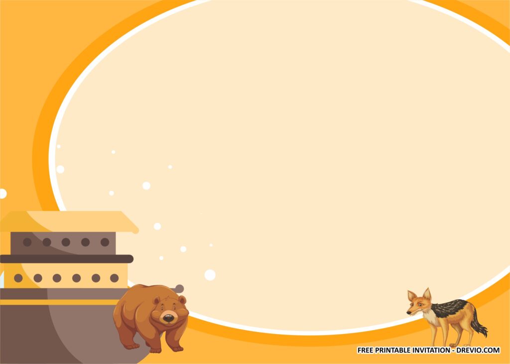 Noahs Ark Invitation Templates 1