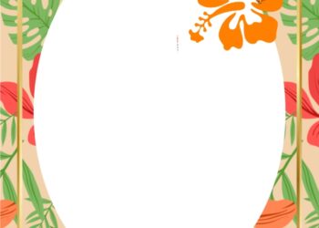 Orange Hibiscus Invitation4 1
