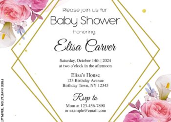 7+ Modern Wild Vines And Blush Rose Birthday Invitation Templates