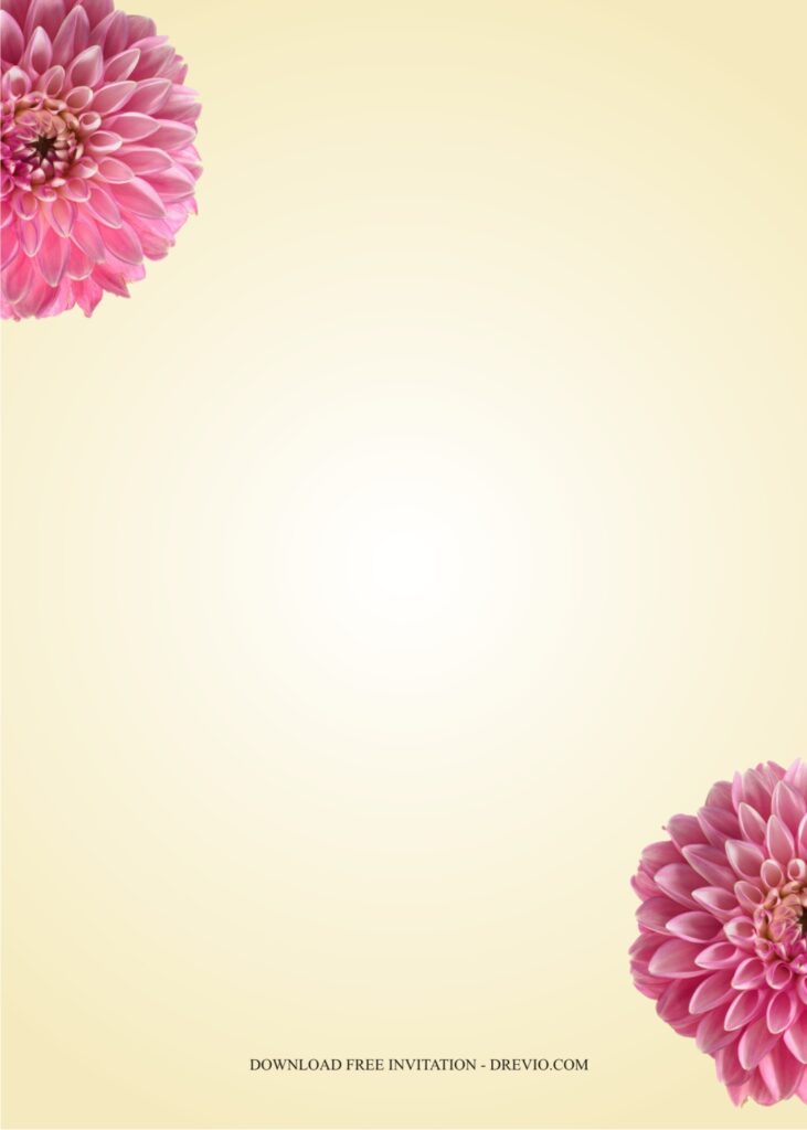 Pink Dahlia Invitation1 1