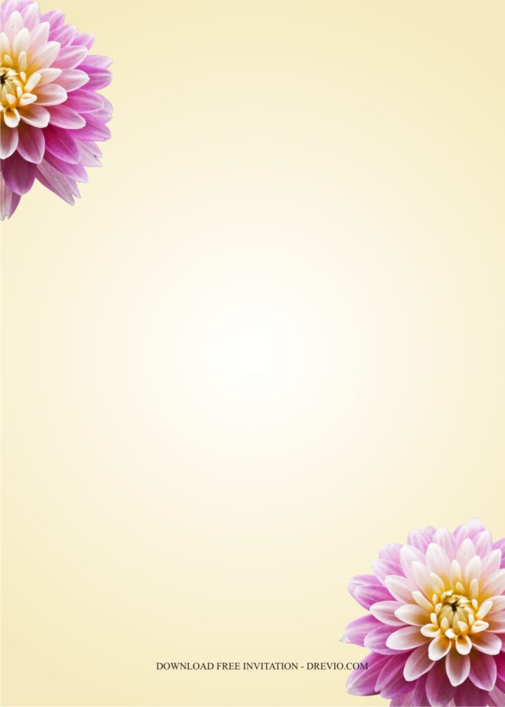 Pink Dahlia Invitation2 1