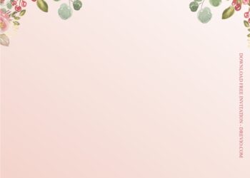 Pink Flower Invitation 4