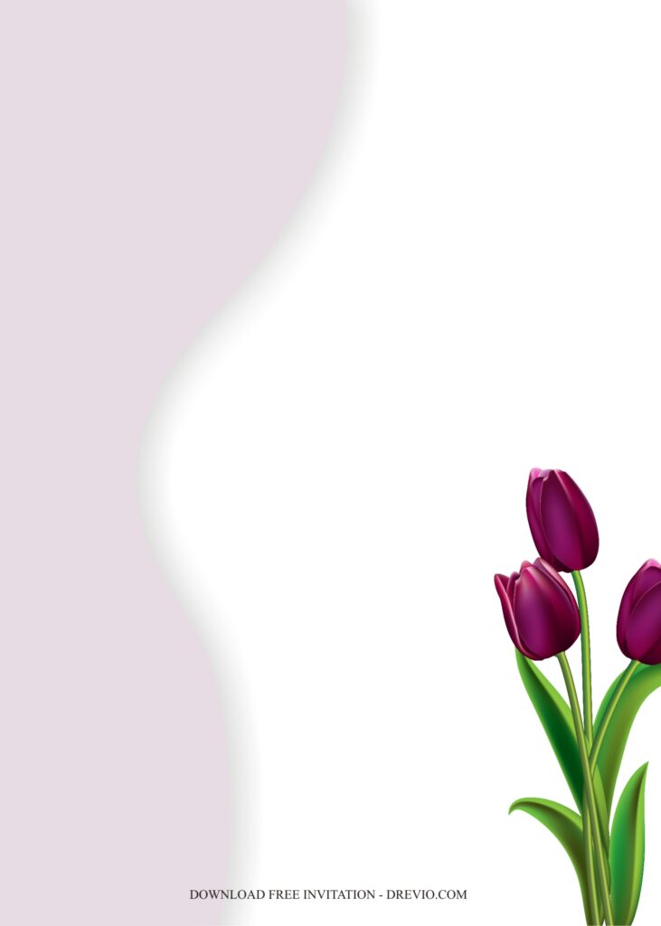 Purple Tulips Invitation1 1