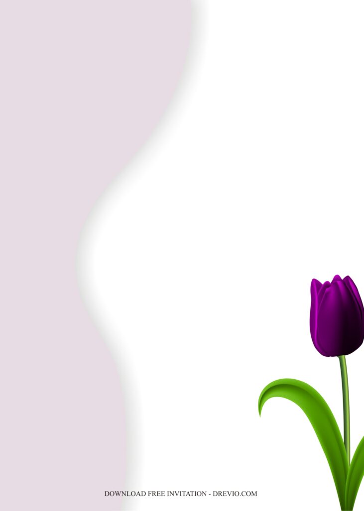 Purple Tulips Invitation2 1