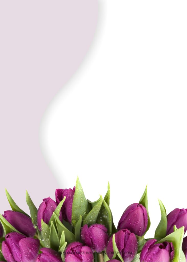 Purple Tulips Invitation3 1