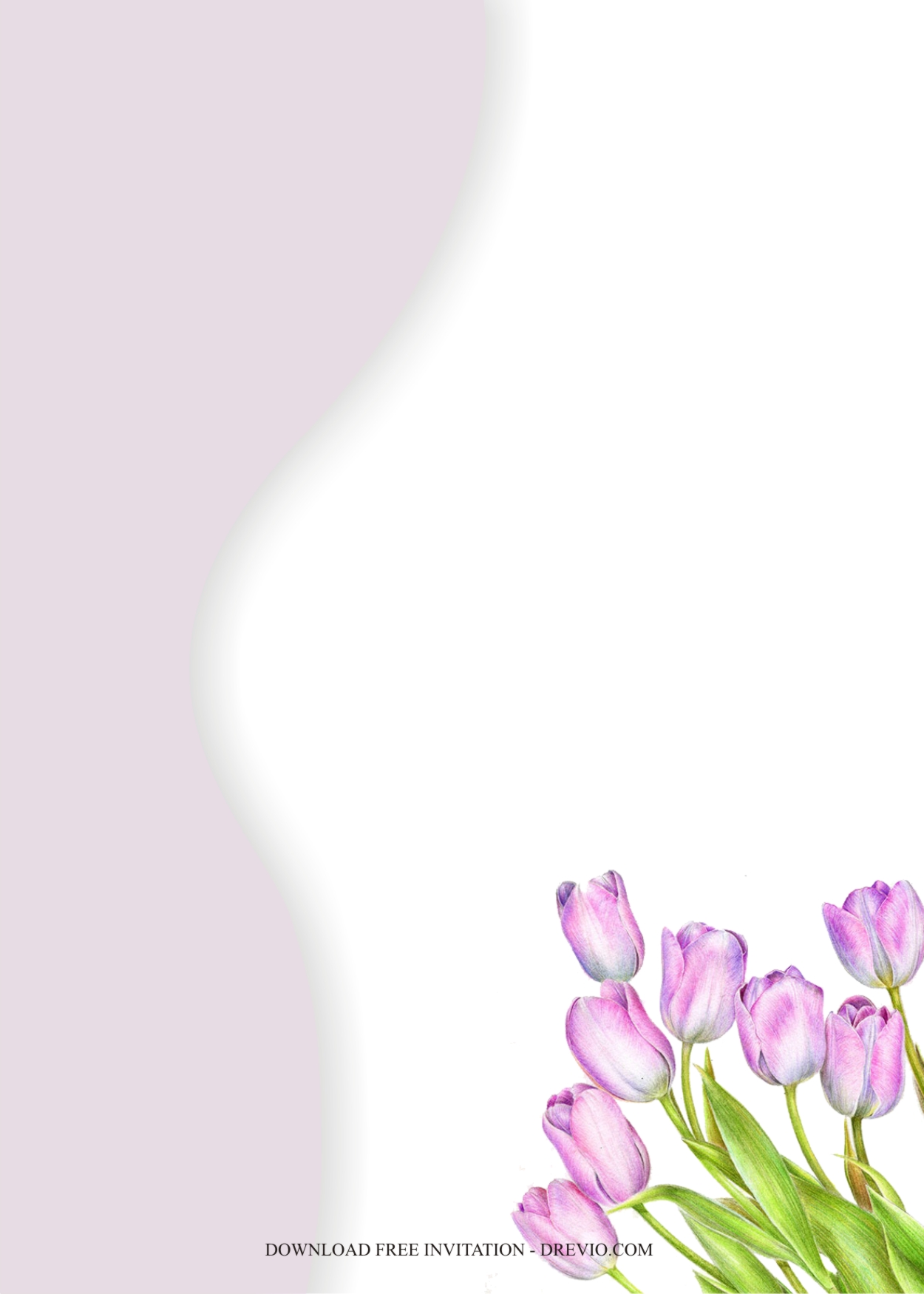 7+ Free Passionate Purple Tulips Wedding Invitation Templates
