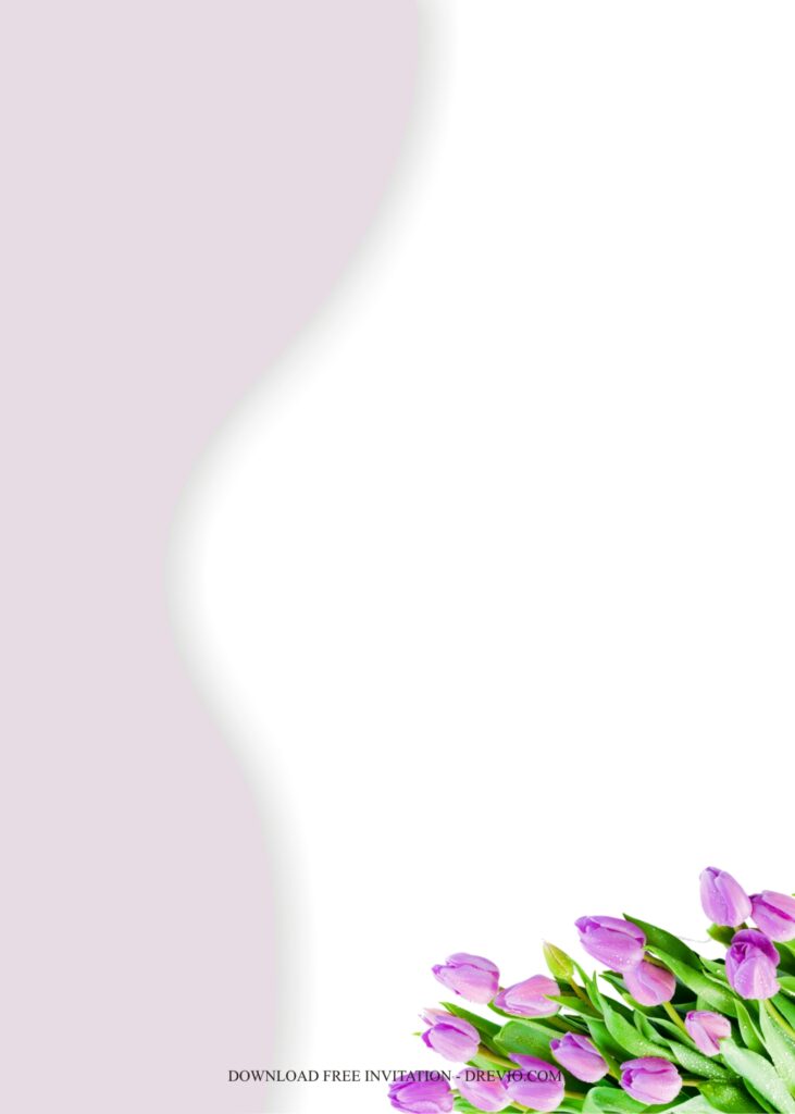 Purple Tulips Invitation7 1