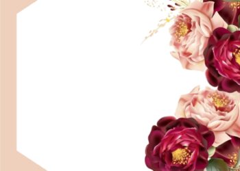 Red Flowers Invitation 5