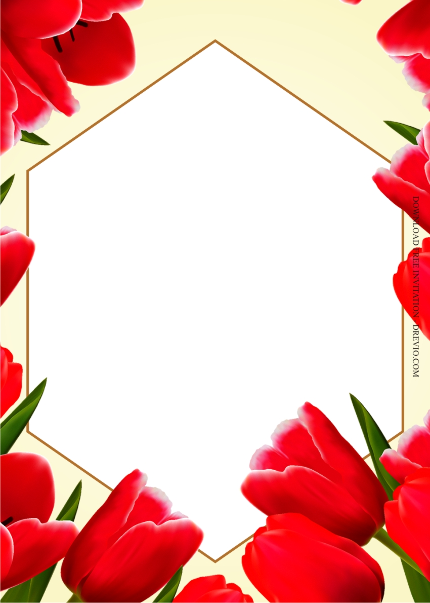 7+ Free Stunning Red Tulips Party Invitation Templates
