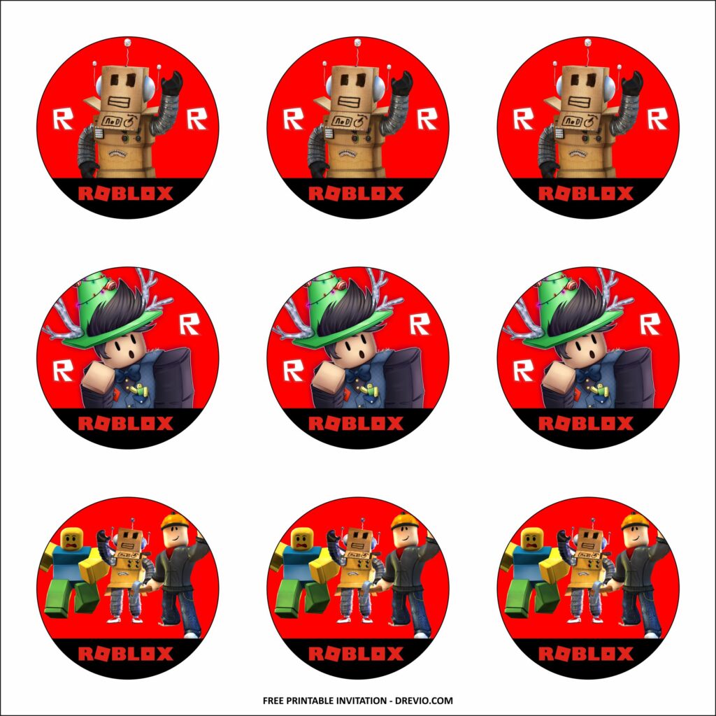 Roblox Cupcake Toppers Templates