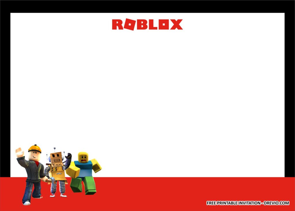 Roblox Invitation Templates 2