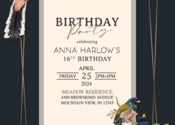 9+ Geometric Urban Garden Birthday Invitation Templates