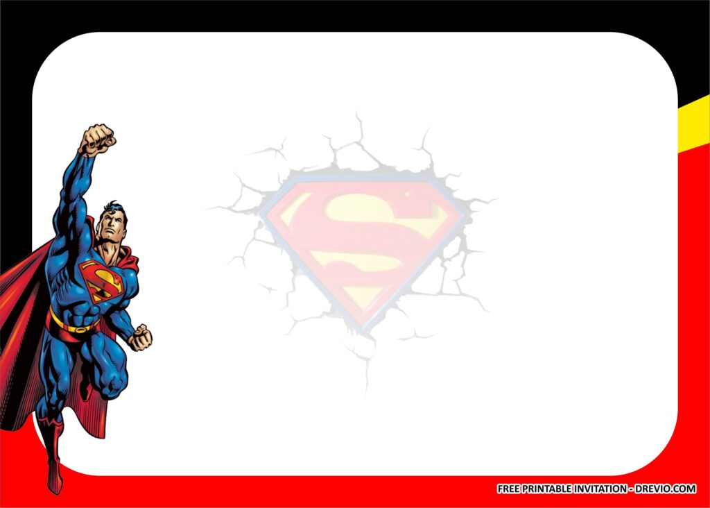 Superman Invitation Templates 1