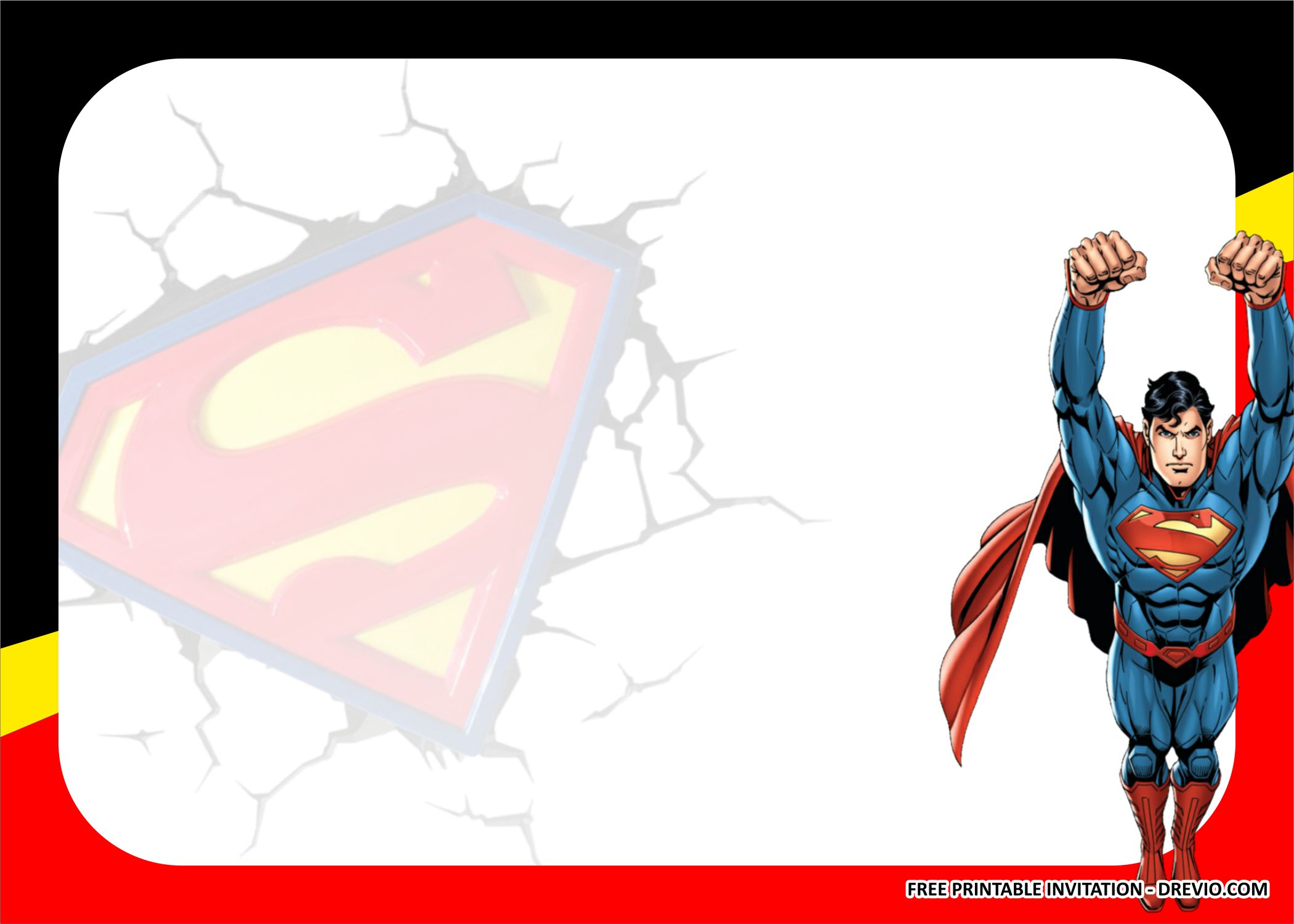 Superman Themed Party Ideas: Decoration + Free Birthday Kit, image size:2101x1501