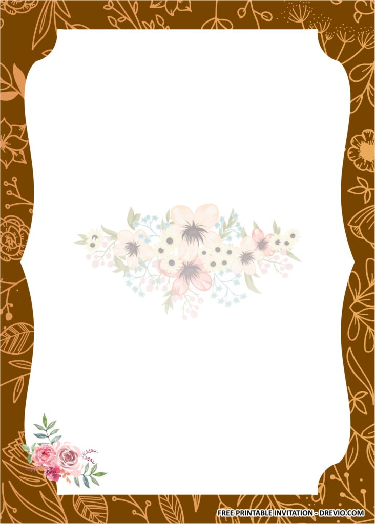 Vintage Floral Invitation Templates 1