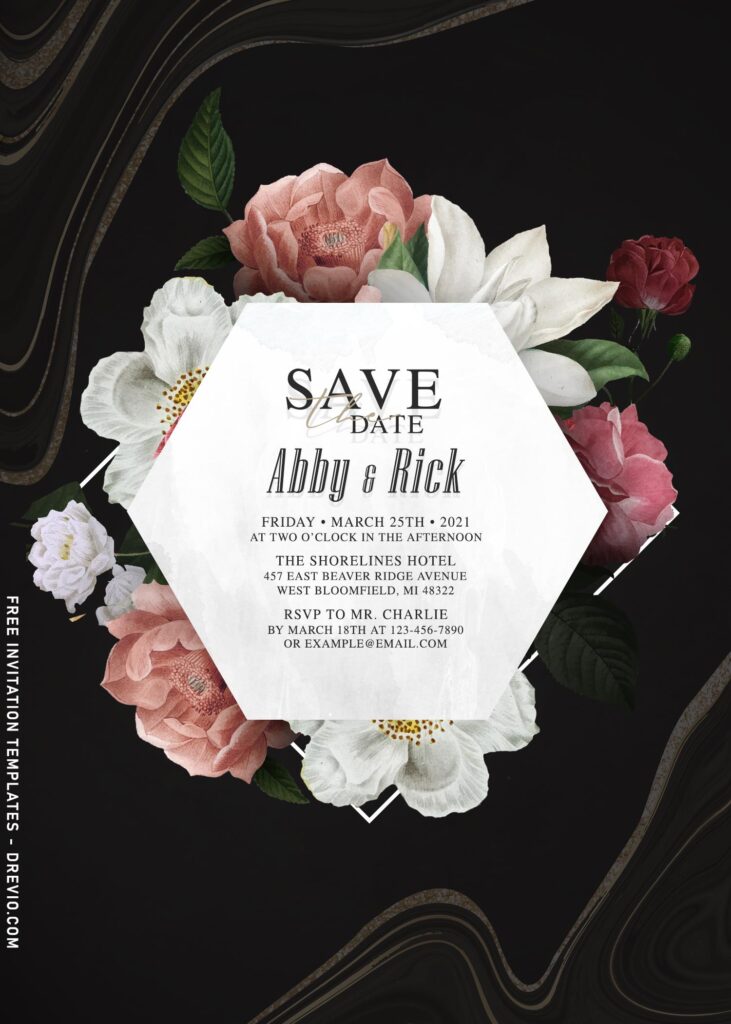 7+ Simple Moody Romance Save The Date Invitation Templates