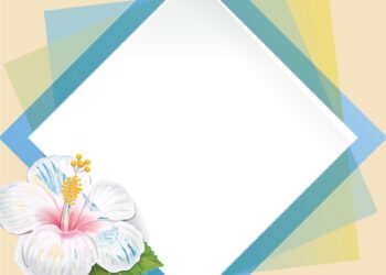 White Hibiscus Invitation4 1
