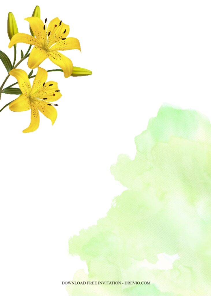 Yellow Lily Invitation3 1