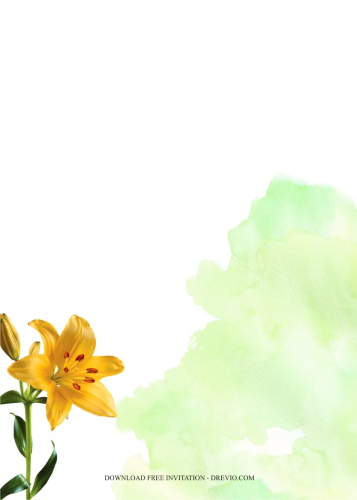 Yellow Lily Invitation4 1
