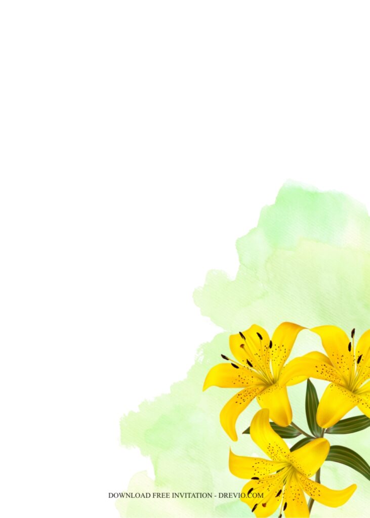 Yellow Lily Invitation6 1