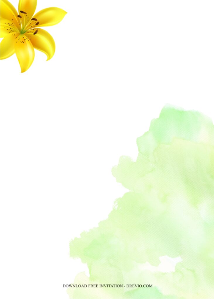 Yellow Lily Invitation7 1