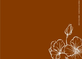 line Flowers invitation 5