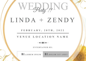 10+ Fresh Summer Gold Floral Wedding Invitation Templates Title