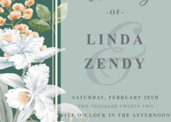10+ Green Garden Gold Floral Wedding Invitation Templates Title