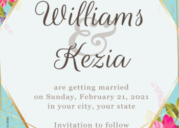 10+ Pink On The Sky Gold Floral Wedding Invitation Templates Title