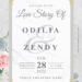 10+ Roses On Rock Floral Gold Wedding Invitation Templates Title