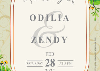 10+ Summer Dash Floral Gold Wedding Invitation Templates Title