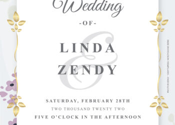 11+ Calm Spring Floral Gold Wedding Invitation Templates Title