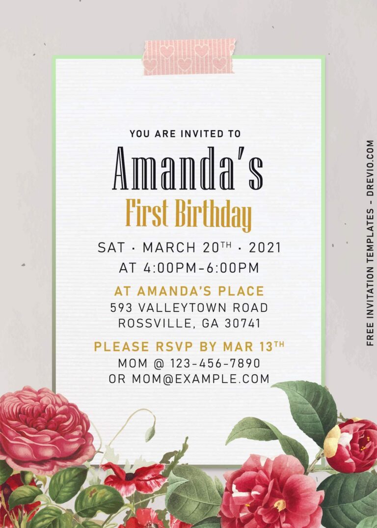 11+ Watercolor Rustic Flowers Birthday Invitation Templates