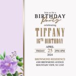 7+ Beautiful Hand Drawn Periwinkle And Rose Birthday Invitation Templates