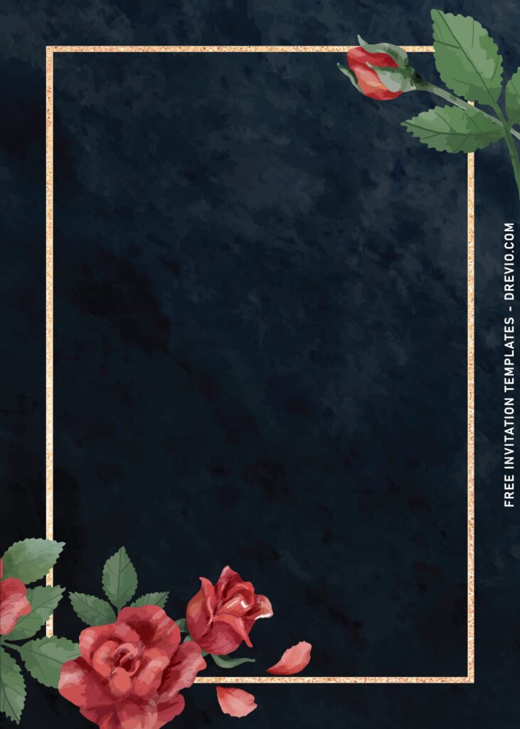 7 Enchanting Marble Rose Wedding Invitation Templates