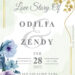 7+ Little Blue Gold Floral Wedding Invitation Templates Title