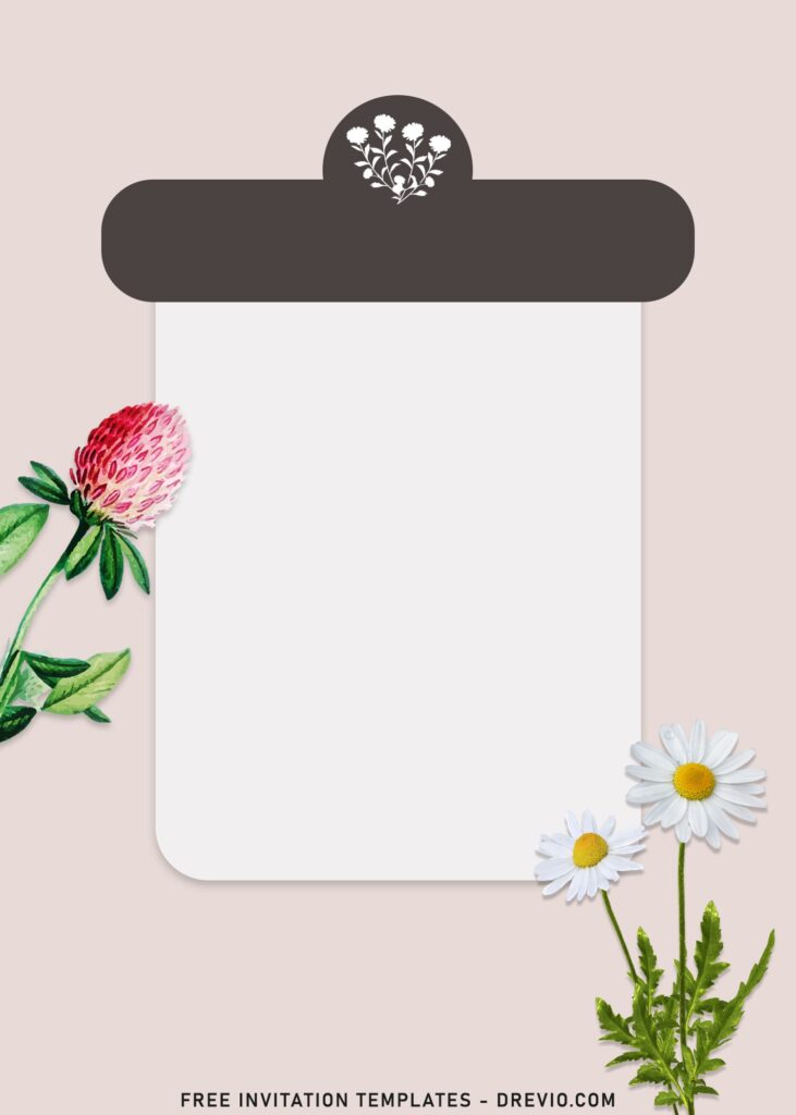 7 Minimalist Garden Floral Invitation Templates