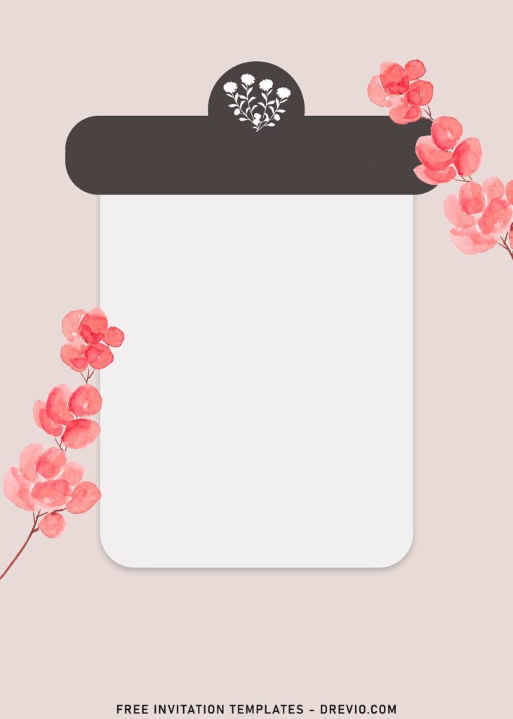 7 Minimalist Garden Floral Party Invitation Templates