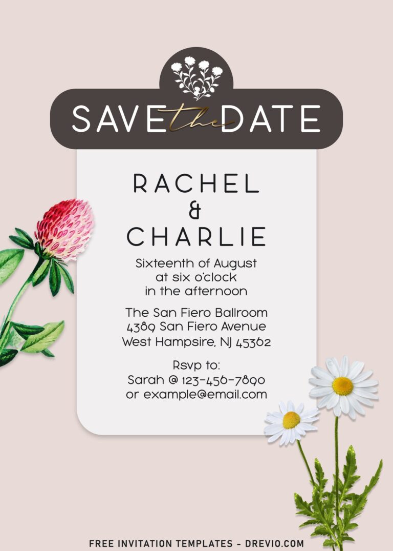 7+ Minimalist Floral Garden Party Invitation Templates