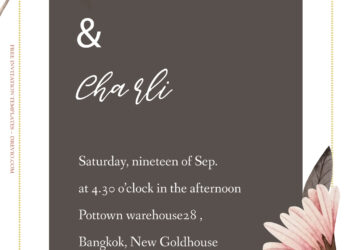 7+ Spring Diary Gold Floral Wedding Invitation Templates Title