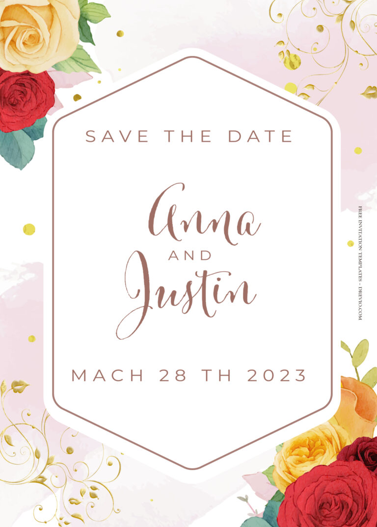 7+ Summer Magic Gold Floral Wedding Invitation Templates Title