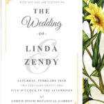 7+ Sunflower Fiesta Floral Gold Wedding Invitation Templates