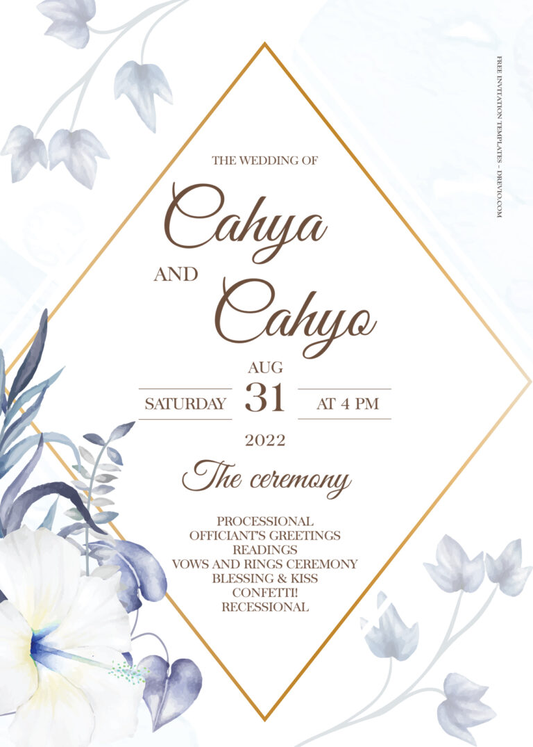 7+ Violet And Blue Gold Wedding Invitation Templates Tit;le