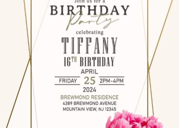 7+ Watercolor Peony Bliss Birthday Invitation Templates